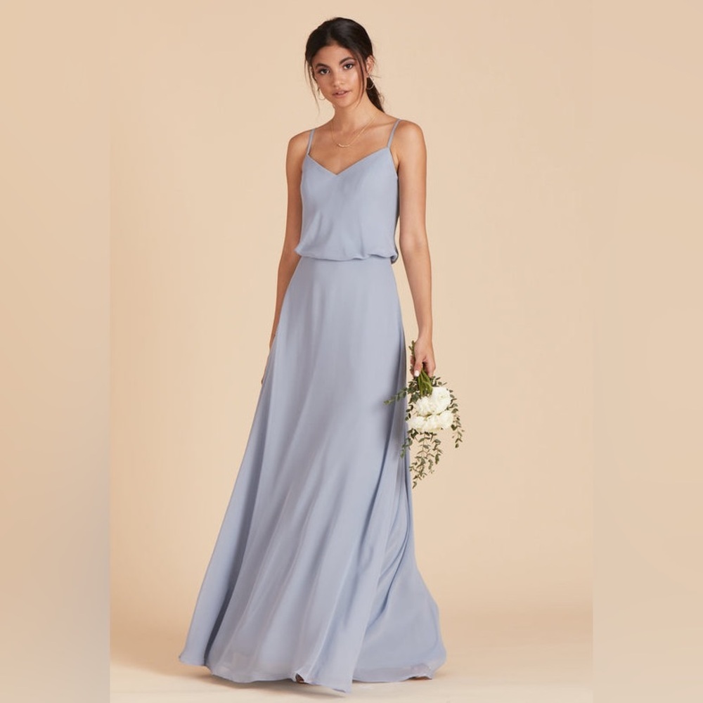Birdy Grey Maria Dress Dusty Blue Chiffon Bridesmaid Wedding Maxi Medium